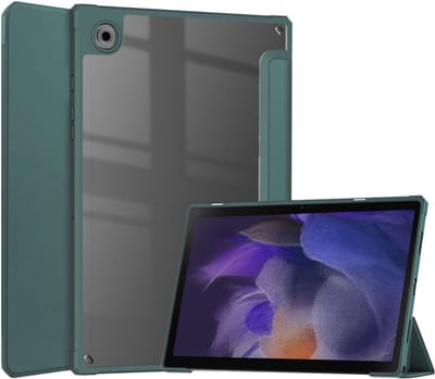 Kunstlederen Tri-Fold Book Case Hoes Geschikt voor Samsung Galaxy Tab A8 Groen