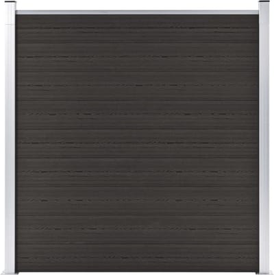 DD Schuttingpaneel - Houten Schutting - Tuinscherm Hout - 180x186cm - Zwart