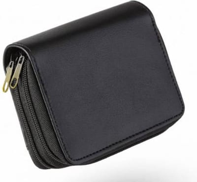 FEDEC - Safe Wallet Portemonnee - RFID blocking - Pashouder - Zwart - 24 pasjes