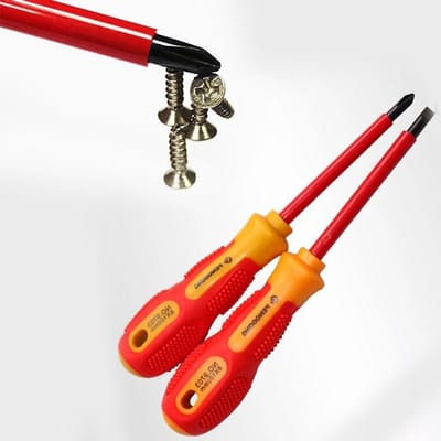 Geïsoleerde Schroevendraaiers Set - Handgereedschap Elektricien - Veilig Elektrisch Werk - 1000V VDE Geïsoleerd - 8 Delig - Geel Zwart