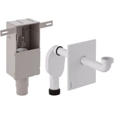 Geberit inbouwsifon - voor wastafel - met afdekplaat - met aansluitbocht van D - 32mm - 5/4" - D - 50