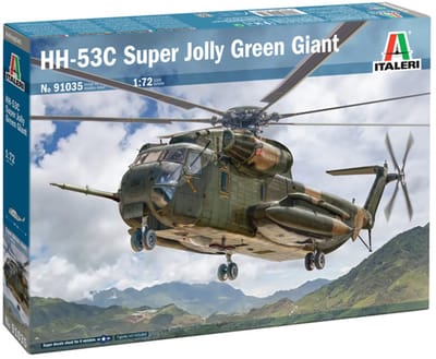 Italeri Modelbouwpakket Militaire voertuigen - 91035 Sikorsky HH-53C Super Jolly Green Giant - Amerikaanse Militaire Helikopter Plastic - 1:72 - Modelbouw
