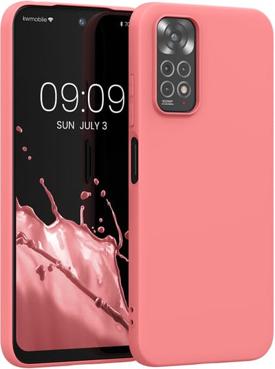 kwmobile telefoonhoesje geschikt voor Xiaomi Redmi Note 11 / Note 11S - Hoesje voor smartphone - Back cover in Pastelkleurig koraal