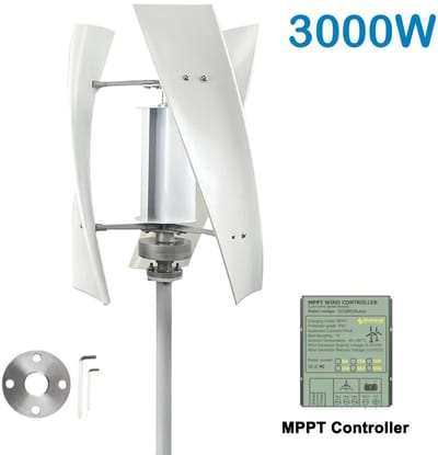 Milova windmolen - Windenergie - Windmolen generator - Voor thuisgebruik - 3000W - Windturbine - 24V - Groene energie - Energiebron