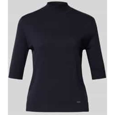 Gebreid shirt met opstaande kraag