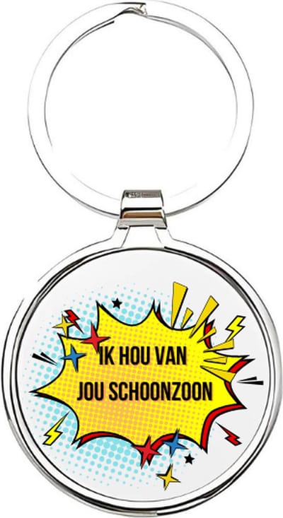 Akyol - Ik hou van jou schoonzoon Sleutelhanger - zoon - De leukste schoonzoon - Schoonzoon sleutelhanger - kind sleutelhanger - Sleutelhanger zoon - Familie sleutelhanger - cadeautje - Zoon cadeau - boy - de liefste zoon - 4 x 7,5 CM