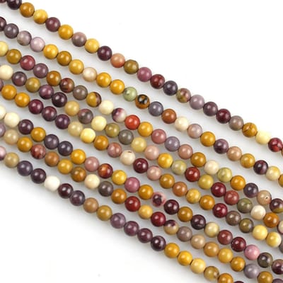 Famanu - Mookaiet kralen 3 mm 225 stuks – Kleine natuurlijke edelsteen kralen – Voor sieraden maken
