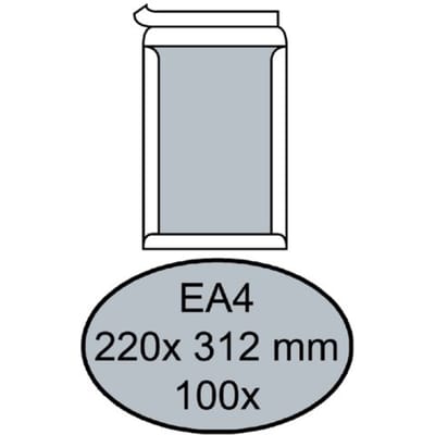 Envelop Quantore bordrug EA4 220x312mm zelfklevend wit 100 stuks