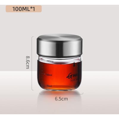 Tasse à café en verre Mini tasses transparentes sous vide hermétiques Extérieur Lait Cola Jus Bocal de rangement Accessoires de cuisine 100-300ml gray