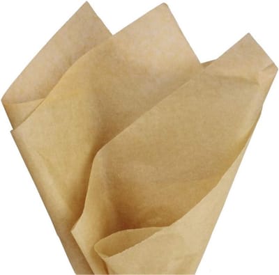 100 Vellen Lichtbruin Zandweefsel Inpakpapier Bulk - 50x35 cm voor Cadeaus en Knutselen