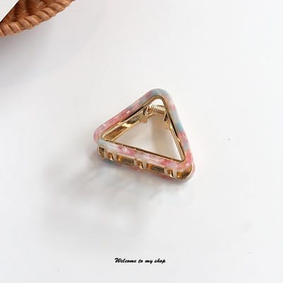 Chique Geometrische Acetaat Haarklemmen Metalen Haarkrab Vrouwen Meisjes Haarclip Luipaard Haarspeld Haarkrab Accessoires Driehoek B