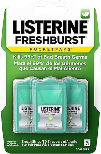 Listerine CoolMint Pocket Paks - 1 Stuks - Fresh Burst - Strips Tegen Slechte Adem - Voordeelset - Geen Mondwater Nodig