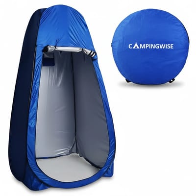 Pop-up Tent 1 Persoons – Douchetent, Kampeertent & WC Tent – Lichtgewicht, Draagbaar – Inclusief 4 Haringen, 4 Scheerlijnen & 1 Draagtas – 190x120 cm – Voor Camping, Strand & Outdoor – Van Campingwise