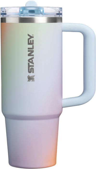 STANLEY Quencher ProTour Flip Straw Tumbler 30oz (Sunrise Spiral) – NIEUWE RELEASE - Lekvrije Drinkbeker met Rietje & Handvat – RVS Geïsoleerde Thermosbeker – BPA-Vrij – Past in Bekerhouder