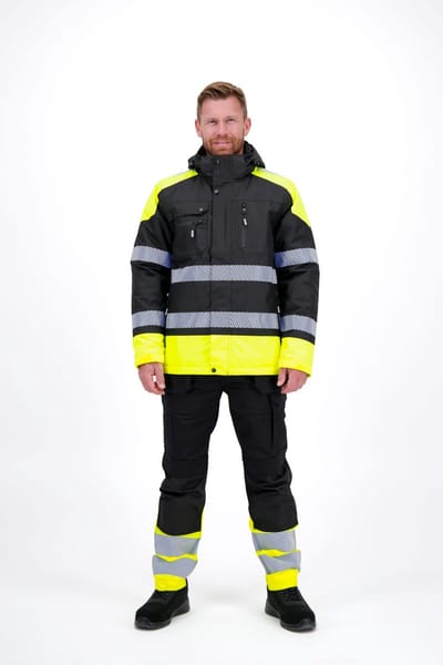 Herock Meteor High Vis Jas Zwart / S