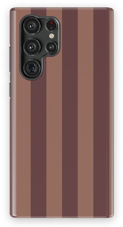 DripCase Gestreept Hoesje Samsung Galaxy S22 Ultra | Backcover met Mag | Stripes Motief | Trendy Case Samsung Galaxy S22 Ultra met Strepen Burgundy Rush
