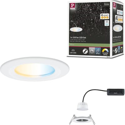 LED-inbouwlamp Nova Coin IP44 rond 78 mm Tunable White 6W 530lm 230V Wit mat Aluminium
