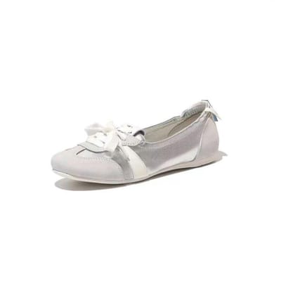 Damesschoenen loafers Sneakers Casual Flats Canvas Schoenen Veters Zomer Trend Jurk Mujer Ademend Ondiep Damesschoenen 37 zilver
