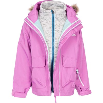 Trespass Meisjes Effen 3-in-1 Jas (Roze)