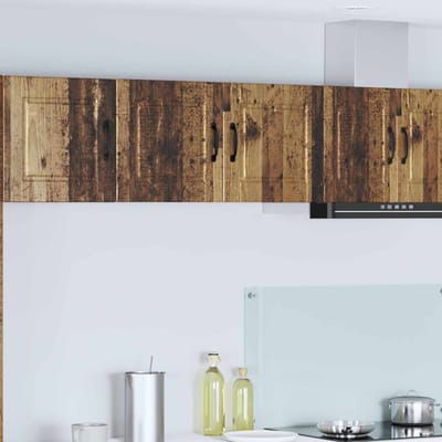 vidaXL - Wandkast - PORTO - Oudhout - 80 - x - 31 - x - 40 - cm - Bewerkt - hout