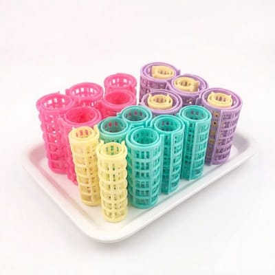 30 stuks Multicolor kunststof haarkrullers set voor dames heatless curls– lichtgewicht krulrollers met transparante opbergtas – zelfhechtende haar rollers voor krullen en styling van diverse haartypes