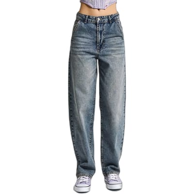 It's Basic - SKATER MID RISE JEANS - COBALT