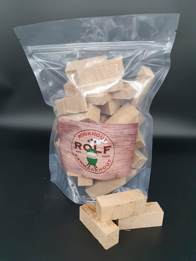 Eiken rookhout pakket met chunks / snipper / rookmot / krullen
