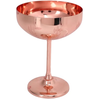 Verre à Champagne en Métal Acier Inoxydable 304 Gobelet Gravé Bar Fête Coupe à Vin Rouge Tasses Décoratives Wheat Ear Cup Copper Plating