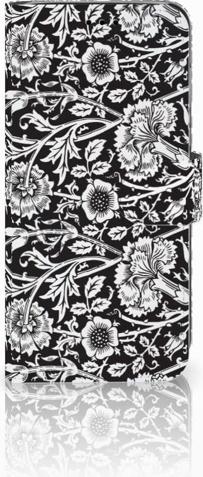 Huawei P20 Lite Hoesje Black Flowers