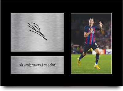 Voetbal Foto - Gesigneerde Foto Poster - Cadeau voor Fans - Gedrukte Replica Handtekening - A4 - Zwart