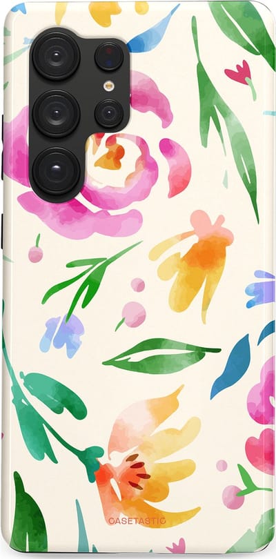 Casetastic Hoesje Geschikt voor Samsung S25 Ultra - Stijlvolle Beschermende Duo-layer Case - Floral Flow