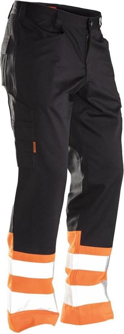 Jobman 2314 Hi-Vis Service Trousers 65231420 - Zwart/Oranje - C58
