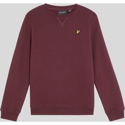 Lyle & Scott Brush Back Crew Neck Sweatshirt Truien & Vesten Jongens - Sweater - Hoodie - Vest- Bordeaux - Maat 122/128