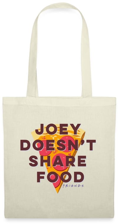 Friends Joey Deelt Geen Eten Tas Van Stof Schoudertas
