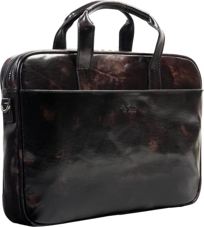 Tony Perotti Leren Laptoptas van Gogh 14 inch 1-vaks, Zwart