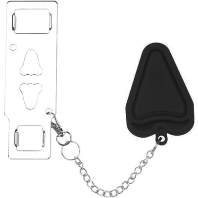 Verrou de porte portable de sécurité Loquet Sans perçage Manuel Appareils pour chambre Pour ajouter de la sécurité Trous Amovible Pour la sécurité en voyage 13x4.2cm