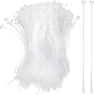 Polyester touwtjes voor het ophangen van labels met Amerikaanse drukknoopsluiting, ideaal voor prijsmarkering op kleding en accessoires (transparant/8cm)