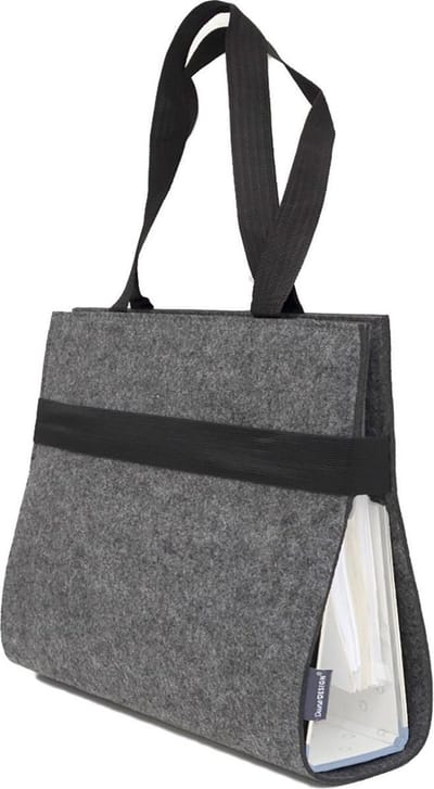 A4 Ordner Tas met Schouderriem - 31x34x9 Vilten Ordnerhoes Opbergtas voor Mappen - Hoes van Vilt