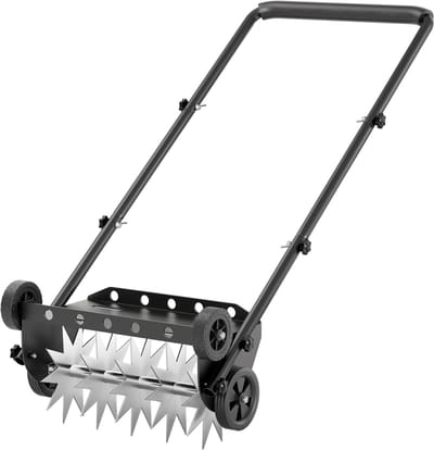 Gazonbeluchter - Gazon Luchtpomp - Gazon Onderhoud - Zware Stevige Constructie - 45 cm Werkbreedte - Zwart