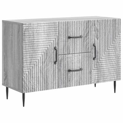 vidaXL - Dressoir - met - lade - Grijs - sonoma - 89 - x - 34,5 - x - 60 - cm - Bewerkt - hout