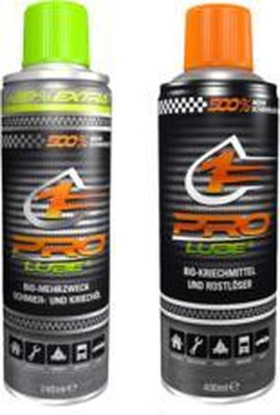 Prolube Bio Universele smeer- en kruipolie en Prolube Bio Kruipolie en roestverwijderaar Combipack 2x 240ml Spuitbus
