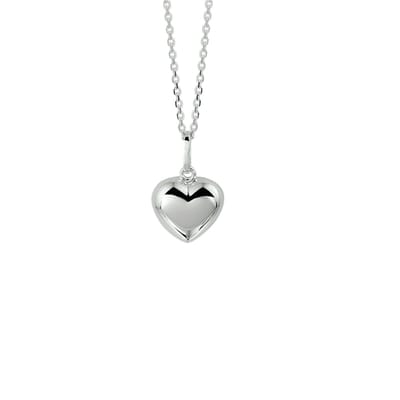 Glams ketting hart 1,1 mm 41 + 4 cm - Zilver