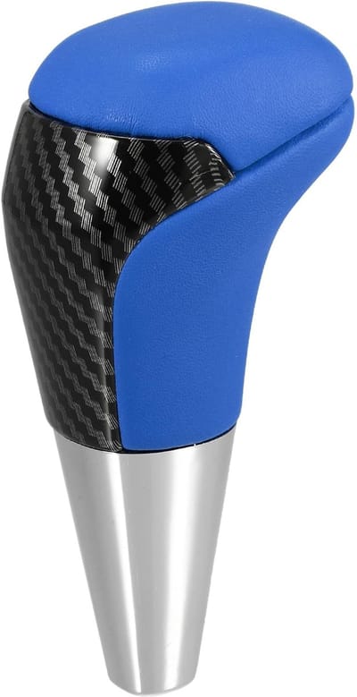 Dailygoods- Pookknop Carbon Fiber Patroon - Vervangingspookknop - Kunstleder - Voor Toyota Yaris R 2016-2018 - Afmetingen 6.2x4.8x12.5cm - Binnendiameter 12mm - Versnellingspook