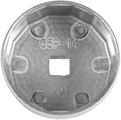 Dailygoods- Oliefiltermoersleutel 65 mm - Aluminium Constructie - Verchroomde Afwerking - Polygonale Koepel - Schokbestendig - Perfecte Pasvorm - Filter Sleutel