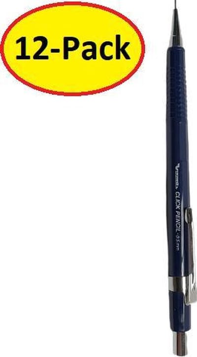 Viking Vulpotlood 0,5 mm - 12 Pack - Met Gum - Donker Blauw - Navulbaar