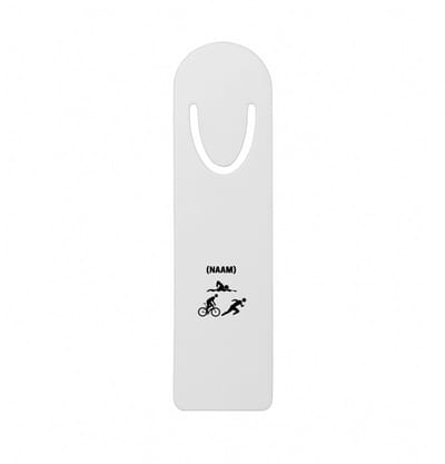 Hacebo® - Triathlon metalen boekenlegger - Sport - Sporter - Triathlon Bladwijzer boekenleggers - 12.7 cm x 3.2cm