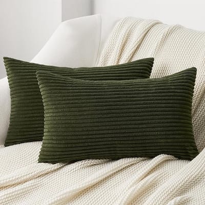 Zachte corduroy sierkussens 50x50 cm - 2 stuks voor bank, slaapkamer en kinderkamer