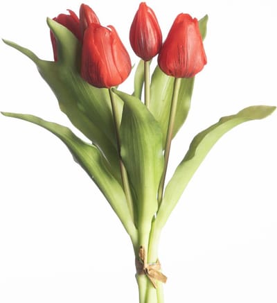 Kunst Tulpen - Real Touch Tulips - Pink-Real Touch Tulpen - rood- Tulpen - Kunstbloemen - Kunst Tulpen - Kunst Boeket - Tulp - 31 CM - Zijden Bloemen - Latex Bloem - Bruiloft - Voorjaar - Lente