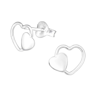 Montebello Oorbellen Moniek - 925 Zilver E-Coating - Hart - 9x7mm