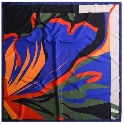 Foulards Imprimés Printemps et Été, Foulards Carrés 90 Fleur de Thé, Foulards de Protection Solaire pour Femmes, Foulards, Accessoires 90*90cm
